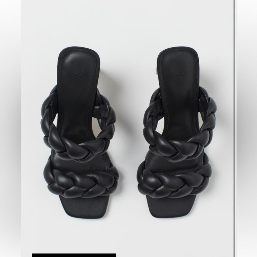 H&M Quilted Faux Leather Sandal Heels - Picture 2 of 10